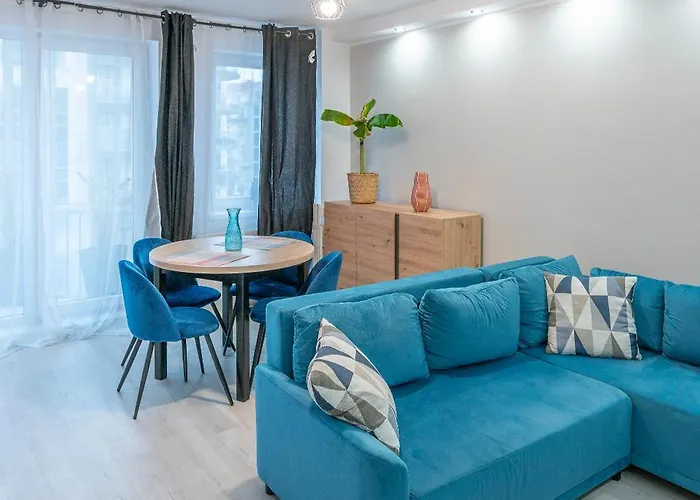 Stylowy Apartament Blue Self Check In 24H Wrocław, Polska