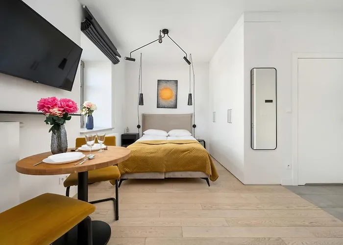 Cosy studio ideal for remote working on Słodowa Island