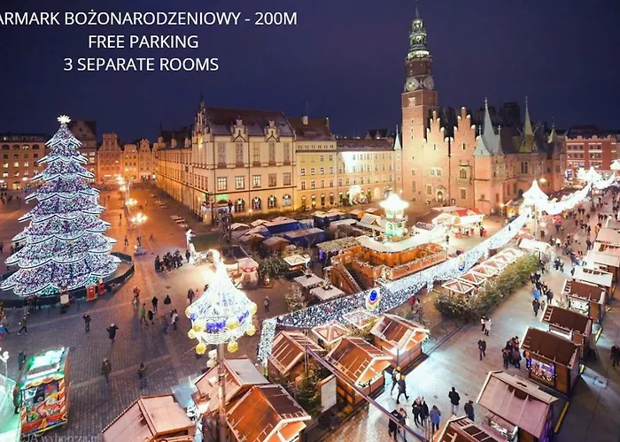Apartament Good Morning Wrocław - 100m Rynek - Netflix - Free Parking - 3 separate rooms - AC